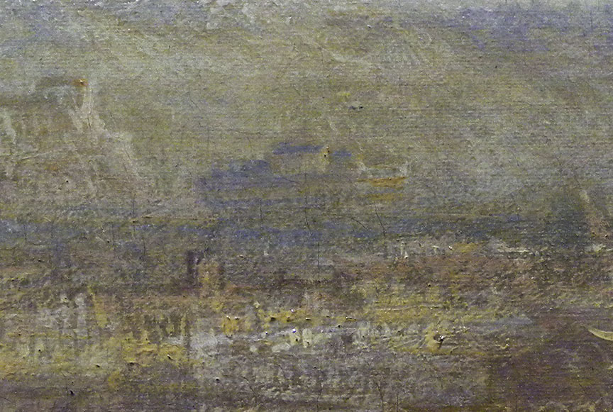 J.M.W.Turner Rome from Mount Aventine, 1836 Detail of Castel Sant’Angelo. Well represented, but put in the wrong place. 