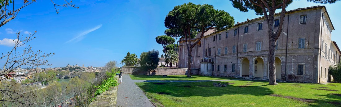 The Terrace of Sant Alessio Monastery, Rome Photograph by David Hill, Taken 13 April 2015, 11.56 GMT Click on image to enlarge  