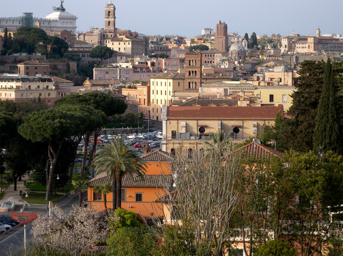 The Capitoline and Imperial Forum from Mount Aventine, Rome Photograph by David Hill taken 11 April 2015, 16.24 GMT Click on image to enlarge