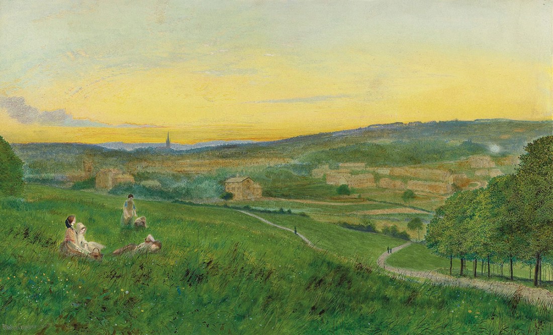John Atkinson Grimshaw (1836-1897) Leeds from Woodhouse Ridge, 1868 Pencil and watercolour, 10 ½ x 17 ½ ins, 273 x 445 mm Leeds City Art Gallery, bought with the assistance of the Leeds Art Fund, 2013. Photo courtesy of Leeds Museums and Art Galleries Click on image to view at full size.