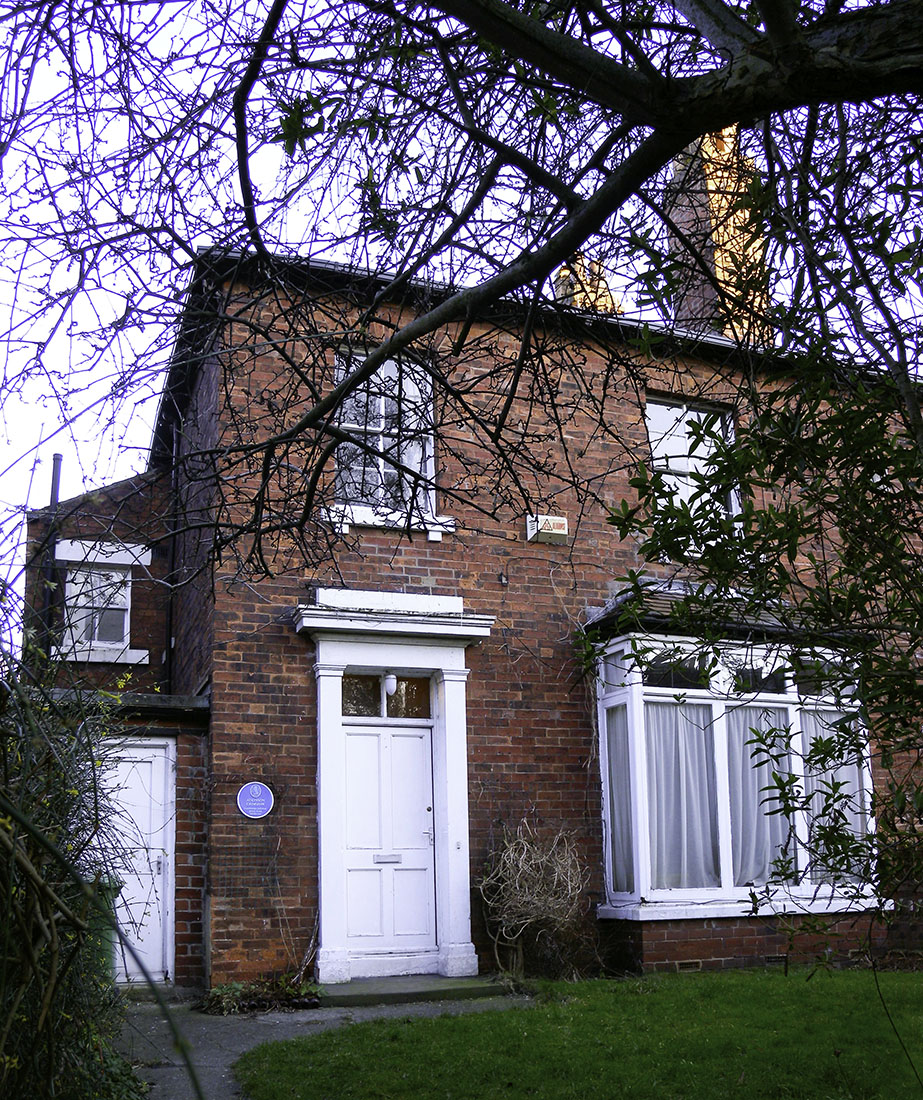 Grimshaw’s House, The Villas, no.56 Cliff Road, Hyde Park, Leeds Photograph by David Hill, taken 3 February 2015, 16.01. Grimshaw moved to this recently built semi-detached house in 1866 and lived there with his family until 1870. During this time he developed his career as a painter, and could afford to live in the leafy suburbs. He painted the watercolour of Leeds from Woodhouse Ridge in 1868 while he was living there. He could walk onto the ridge at the top of his street, and the viewpoint was a few minutes’ walk away through the woods.