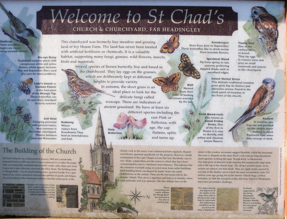 St Chad’s History Board Photograph by David Hill, taken 3 February 2015, 12.12. Click on image to view at full size.