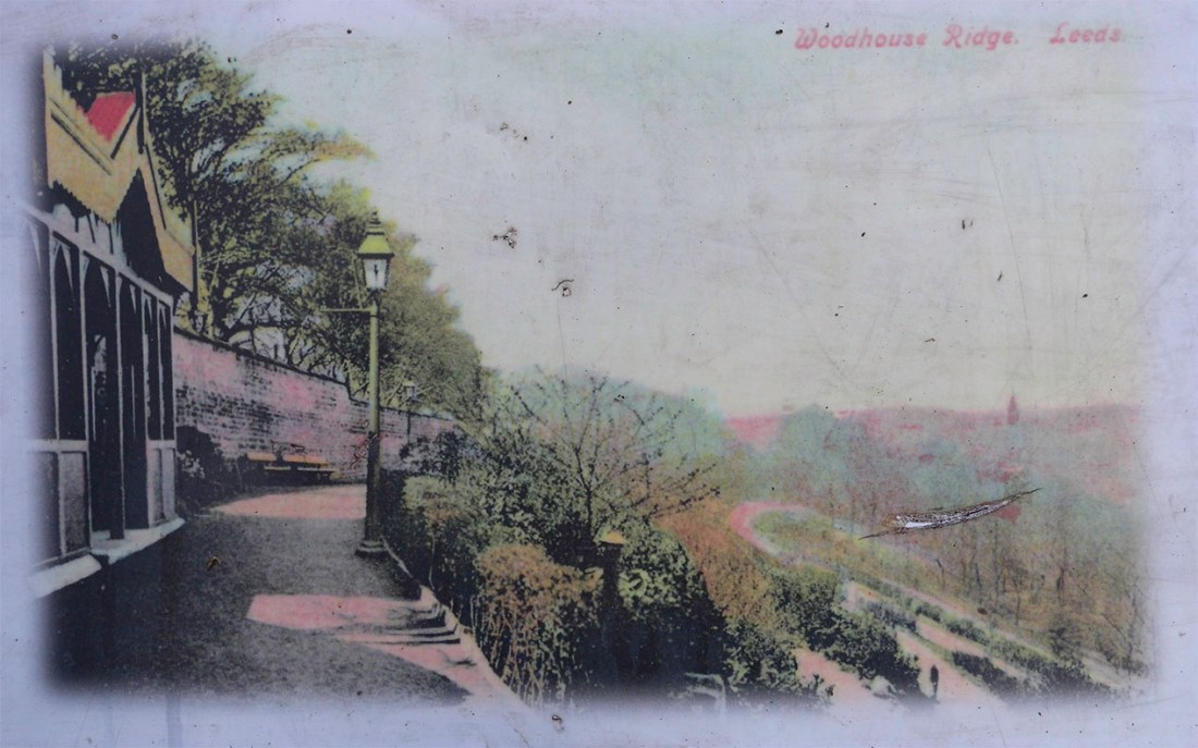 Old postcard of Woodhouse Ridge (From Woodhouse Ridge History Board) Click on image to enlarge