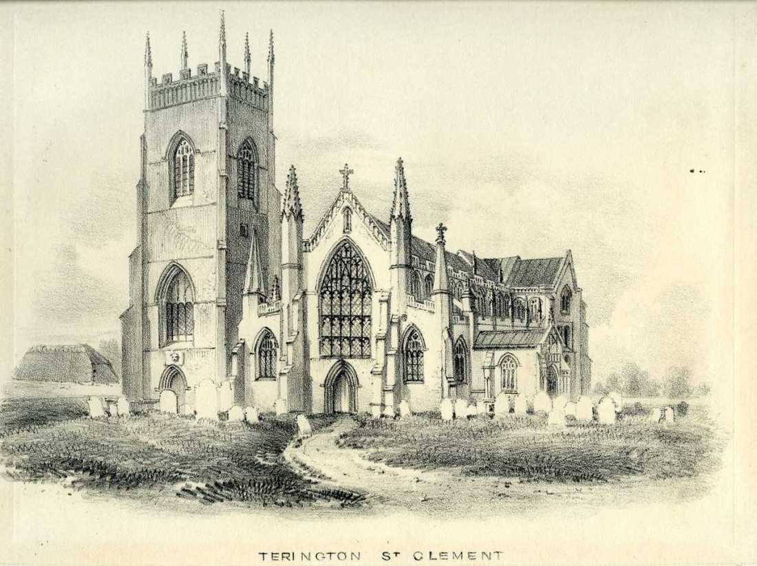 John Berney Ladbrooke (attrib.) Terrington St Clement, 1821 Lithograph on paper, 187  x 253 mm Norwich Castle Museum, NWHCM : 1954.138 Image courtesy of Norwich Museums Collections To view this work in Norfolk Museums Collections’ own online catalogue click on the following link then use your browser’s ‘back’ button to return to this page: http://www.norfolkmuseumscollections.org/collections/objects/2128696806.html/#!/?q=ladbrooke%2Bterrington This is the only other pre-1829 restoration image of Terrington that I can find. Unfortunately the quality of the detail is so poor in comparison to Cotman’s that it sheds no light on Cotman’s accuracy. 