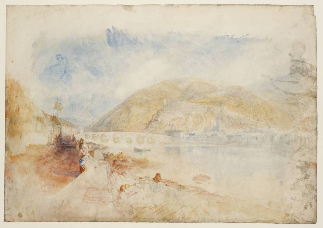 J M W Turner Heidelberg: Large Colour Study, c.1841 Graphite and watercolour on paper, 486 x 693 mm Tate, London, D36325; Turner Bequest CCCLXV 34 Photo courtesy of Tate To view this image in Tate’s own catalogue of the Turner bequest, click on the following link, and use your browser’s ‘back’ button to return to this page. http://www.tate.org.uk/art/artworks/turner-heidelberg-large-colour-study-d36325