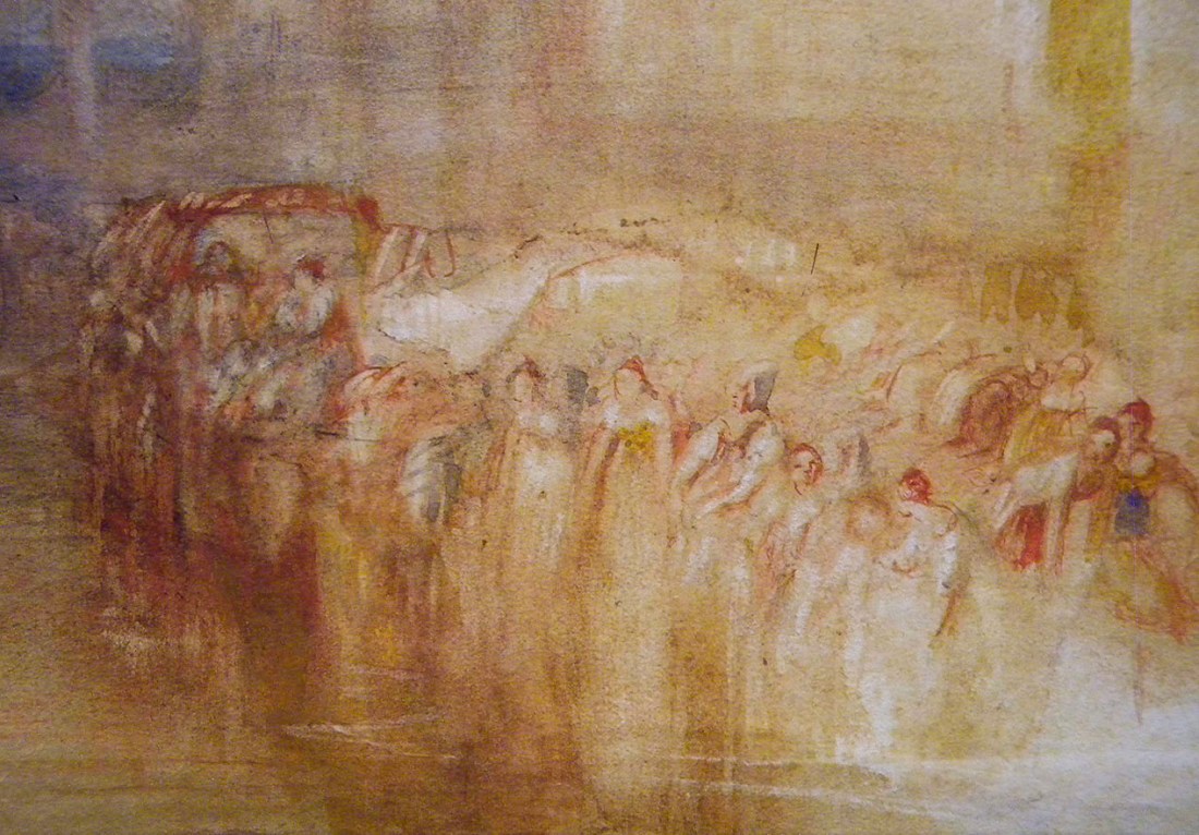 National Gallery of Scotland watercolour, detail of foreground.