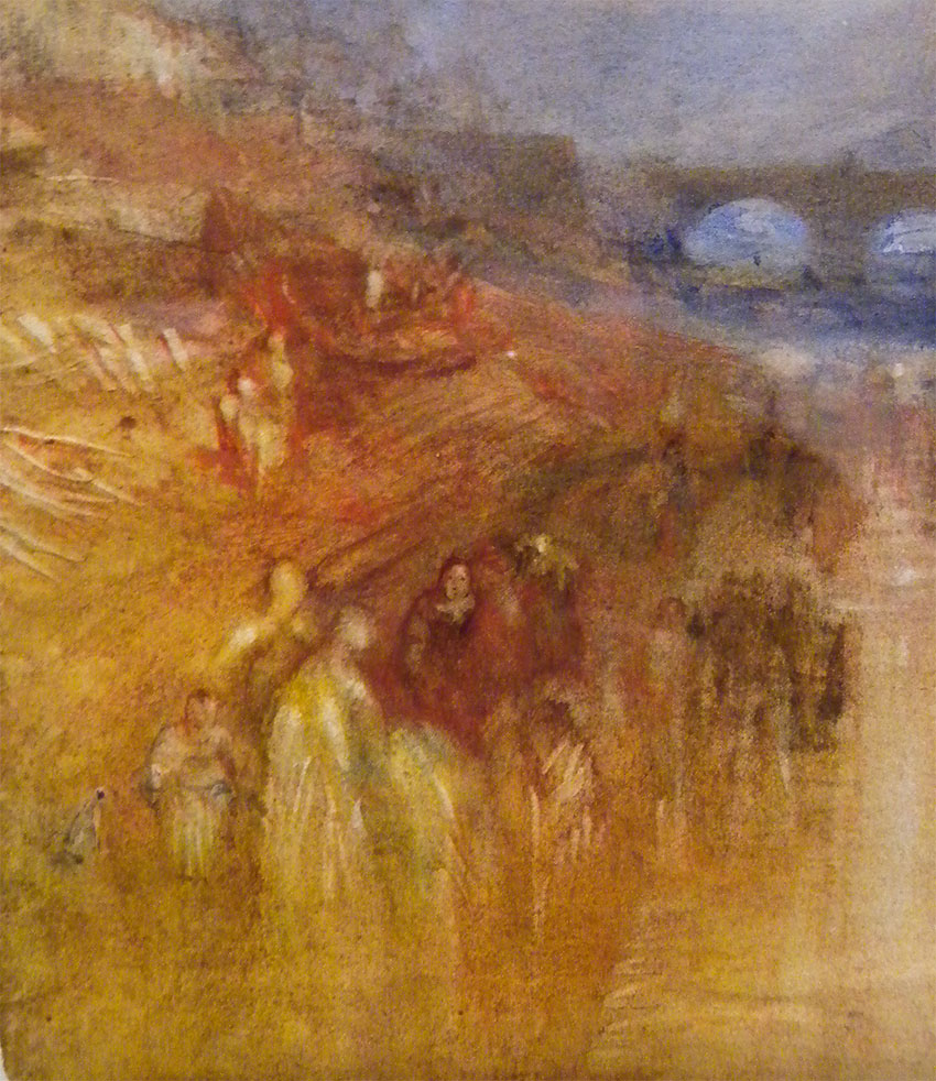 National Gallery of Scotland watercolour - detail bottom left