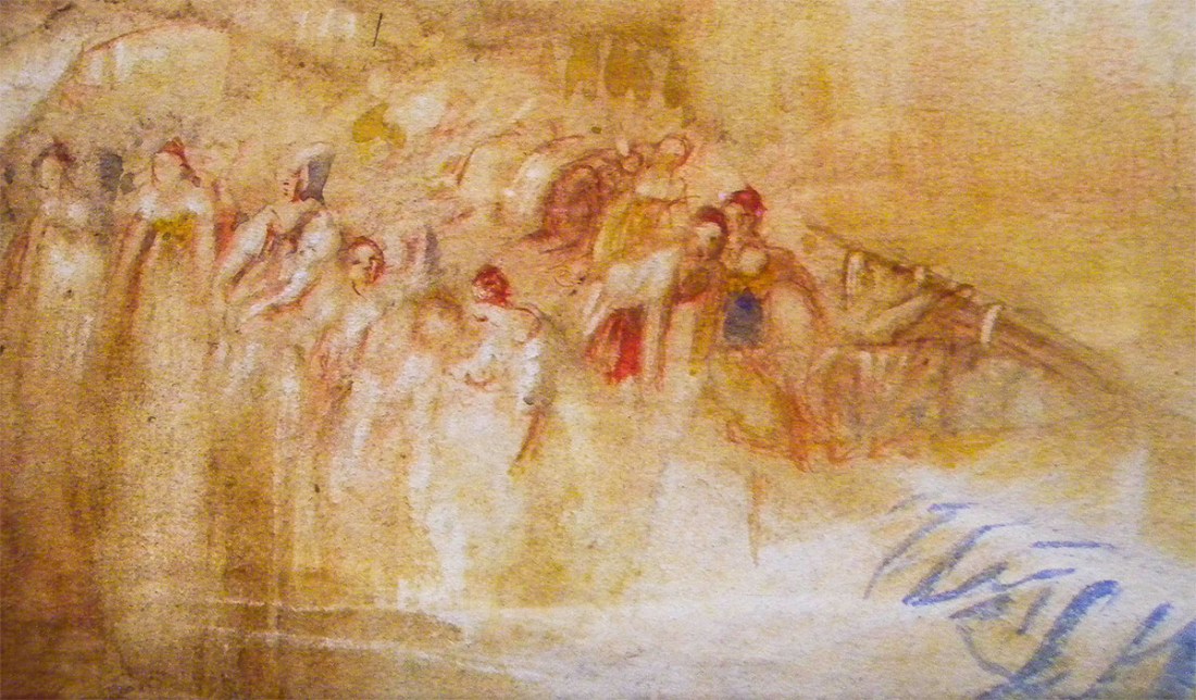 National Gallery of Scotland 'Heidelberg' - detail of figures in foreground