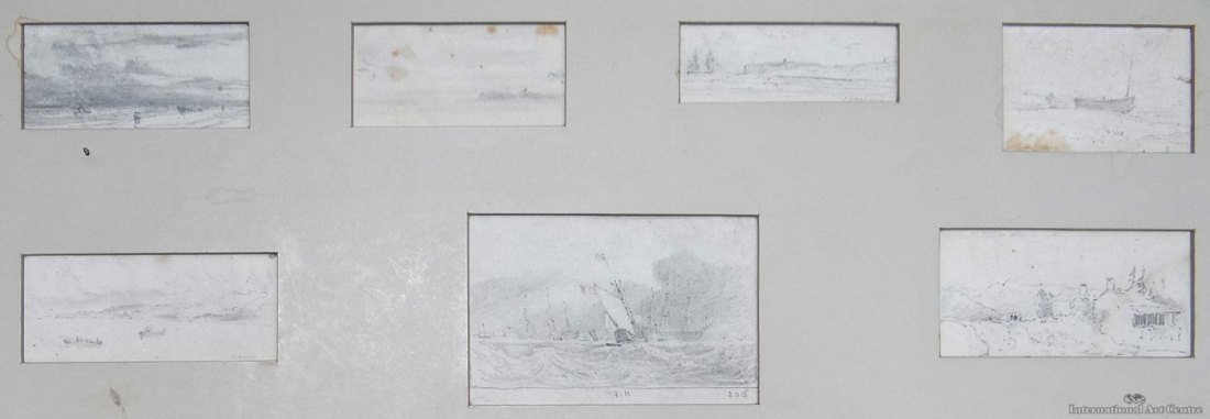 International Art Centre, 272 Parnell Road, Auckland, New Zealand, Collectable Art, 23 February, 2016, lot 147: John Sell Cotman 1782 - 1842 - Seven drawings - Coastal Scenes, Pencil on paper 3.0 x 9.0, Signed & dated (date illegible), repr, est. $NZ 500 - 1,000, sold for NZ$700; Image courtesy of International Art Centre To see the picture and cataloguing in the IAC’s own website, click on the following link, and then use your browser’s ‘back’ button to return to this site. http://www.internationalartcentre.co.nz/auctions/auctionDetail.lsd?a=201602&p=147