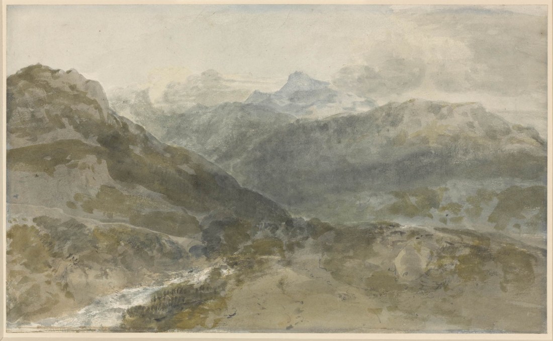 J M W Turner Ben Arthur from the entrance to Glen Croe above Ardgartan, 1801 Watercolour, 247 x 418 mm British Museum, London, R.W.Lloyd Bequest, 1958-7-12-405 as ‘Mountain Study: a view in North Wales?’ Image courtesy of The British Museum. To see the image in the British Museum’s own online catalogue, click on the following link, and then use your browser’s ‘back’ button to return to this page: http://www.britishmuseum.org/research/collection_online/collection_object_details.aspx?objectId=748939&partId=1&searchText=turner+welsh+mountain&page=1 