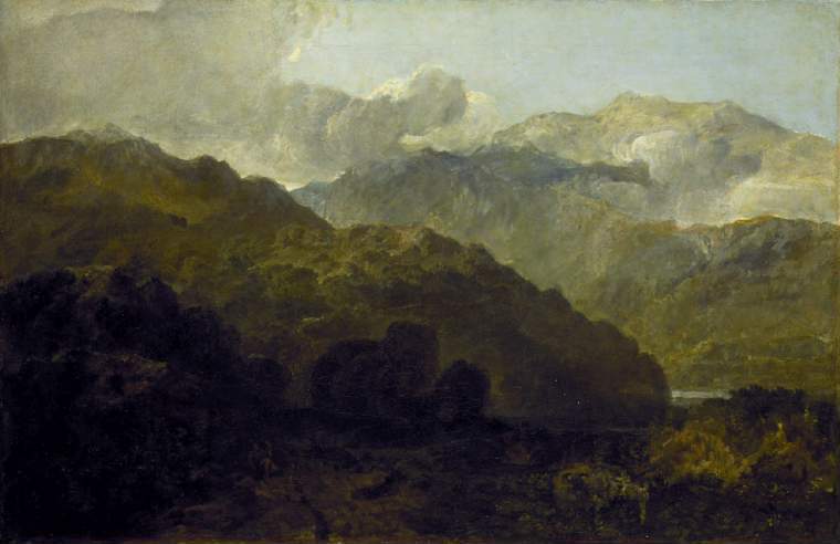 J.M.W.Turner  Ben Lomond Mountains, Scotland: The Traveller – Vide Ossian’s War of Caros. Exhibited Royal Academy, 1802 Oil on canvas 641 x 988 mm The Fitzwilliam Museum, Cambridge Image courtesy of the Fitzwilliam Museum, Cambridge. To see the image in the Fitzwilliam Museum’s own online catalogue, click on the following link, and then use your browser’s ‘back’ button to return to this page: http://webapps.fitzmuseum.cam.ac.uk/explorer/index.php?oid=3996