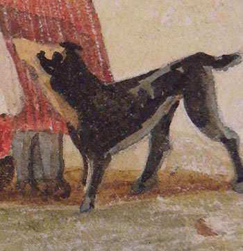 John Sell Cotman Dieppe, from the Heights Detail of dog: Smith version 