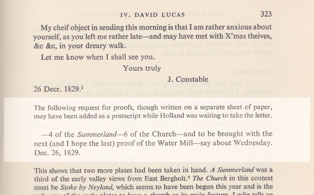 Beckett 1829 letter