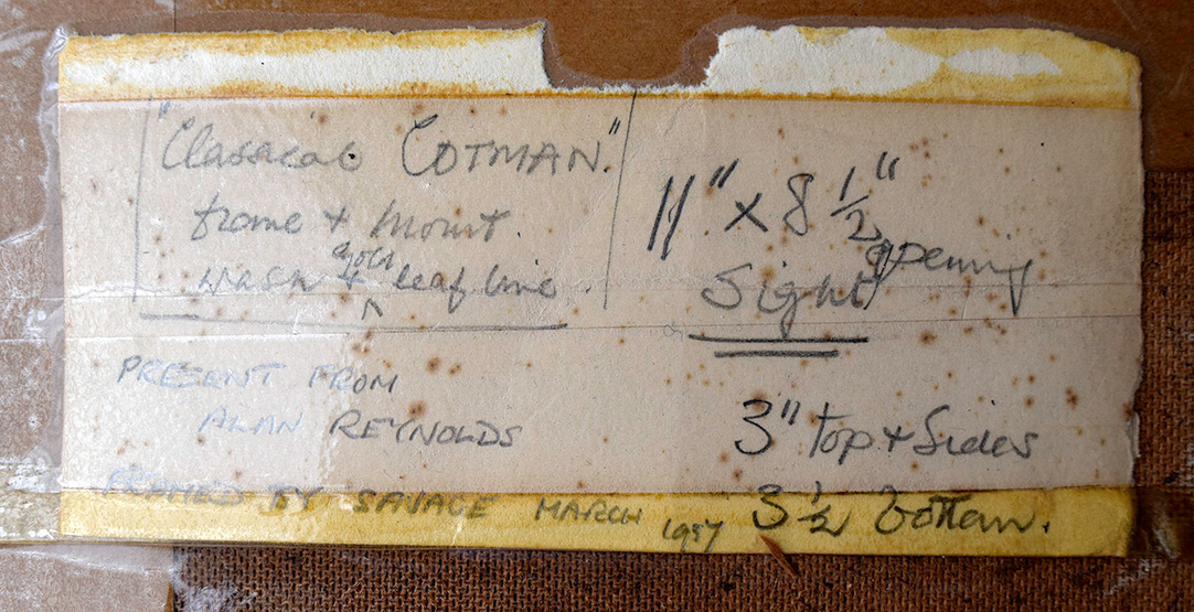 DH Summerland verso label